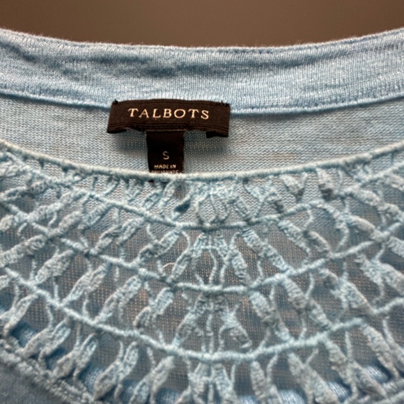 FREE! Talbots blue short sleeved top. Sz S - Picture 4 of 6